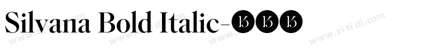 Silvana Bold Italic字体转换